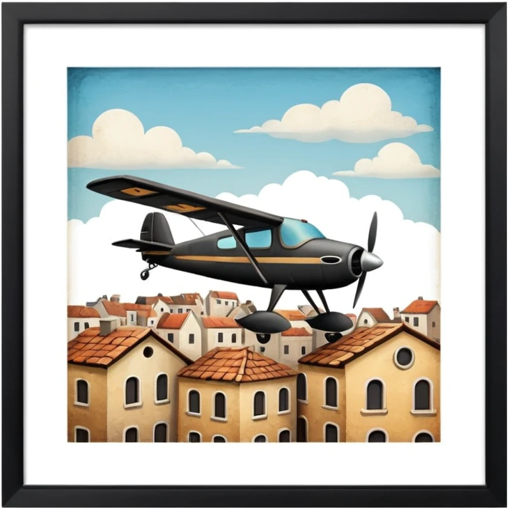 small size plane old town emoji