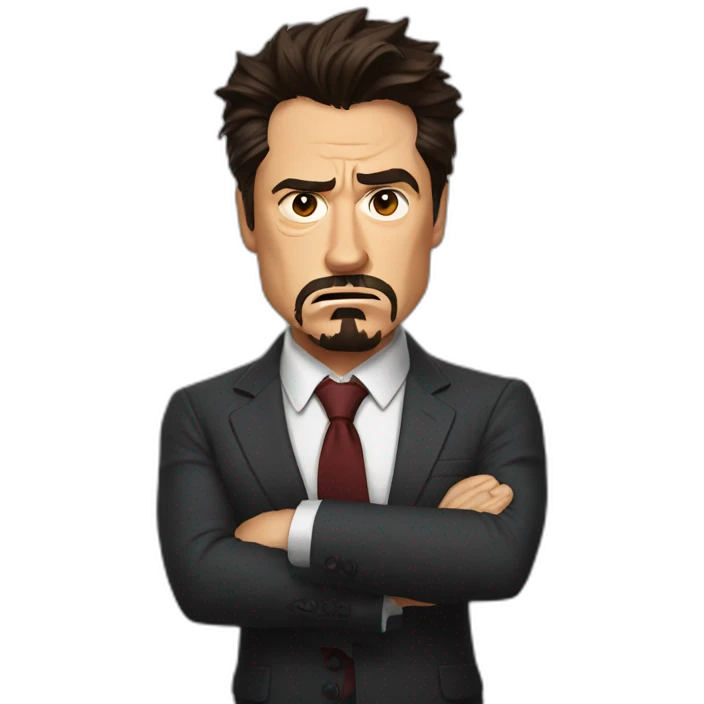 Tony stark angry  emoji