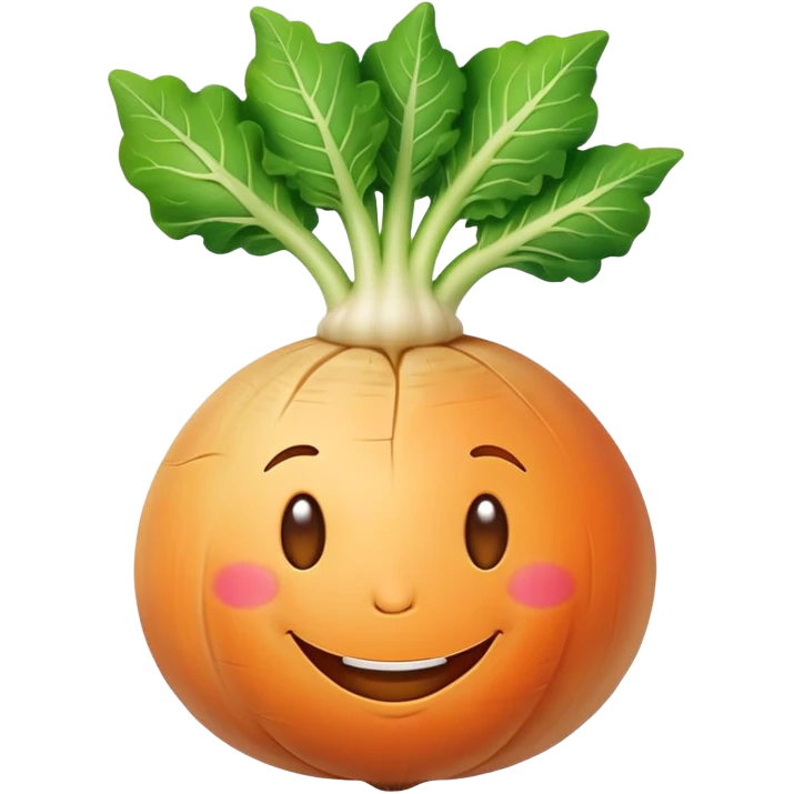 happy smiling turnip character emoji
