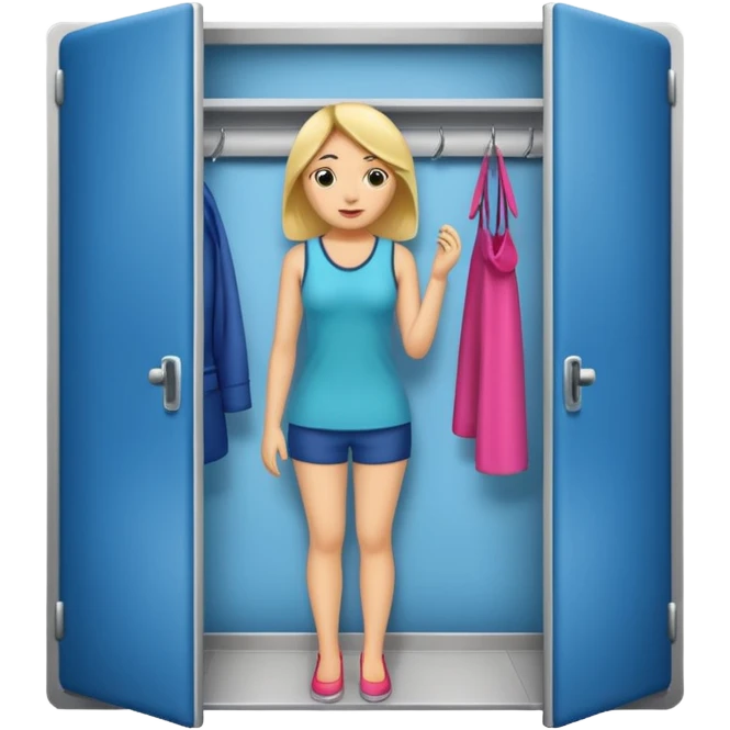 try on woman changing room emoji