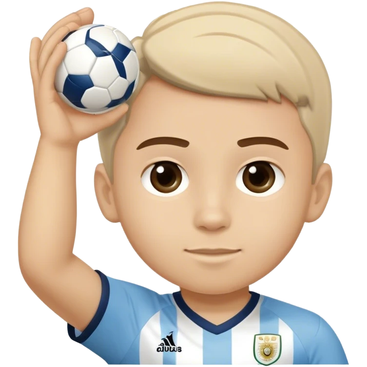 una niño jugando a la pley con comando de la seleccion argentina emoji