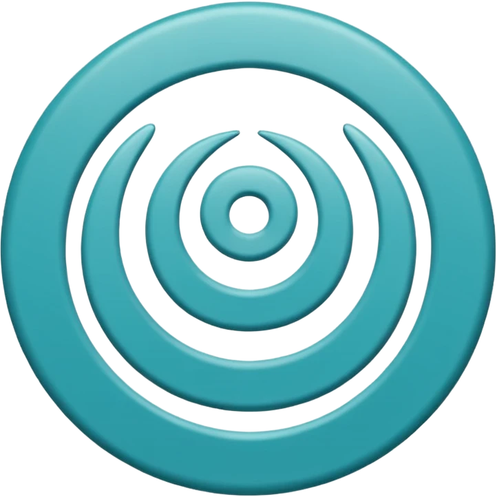 Un logo animado de un círculo color Turquesa y letras blancas con las siglas NHD emoji