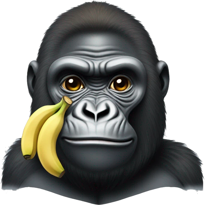 gorilla eating  bananas   emoji