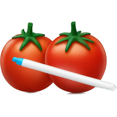 Tomato and tampon emoji