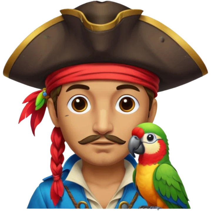 pirate and parrot emoji