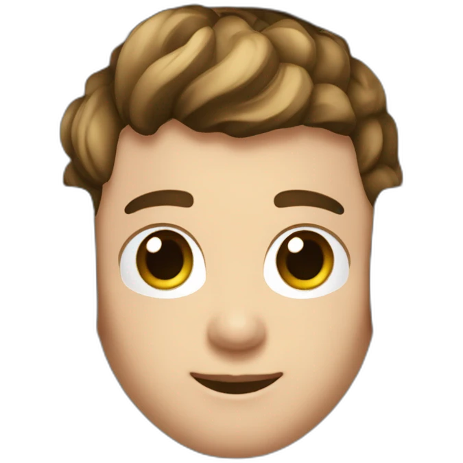 Emojis para chicos deejay sin pelo con auriculares tono de piel blanca para tiktok emoji