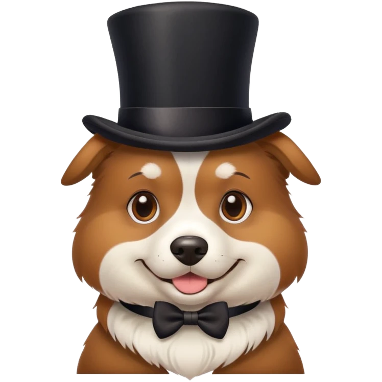 Dog wearing a top hat  emoji