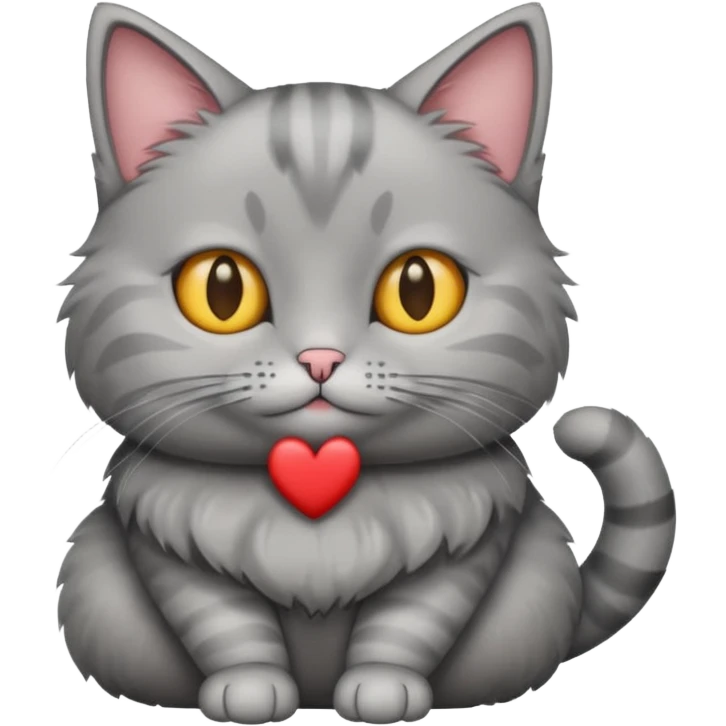 A grey cat emoji