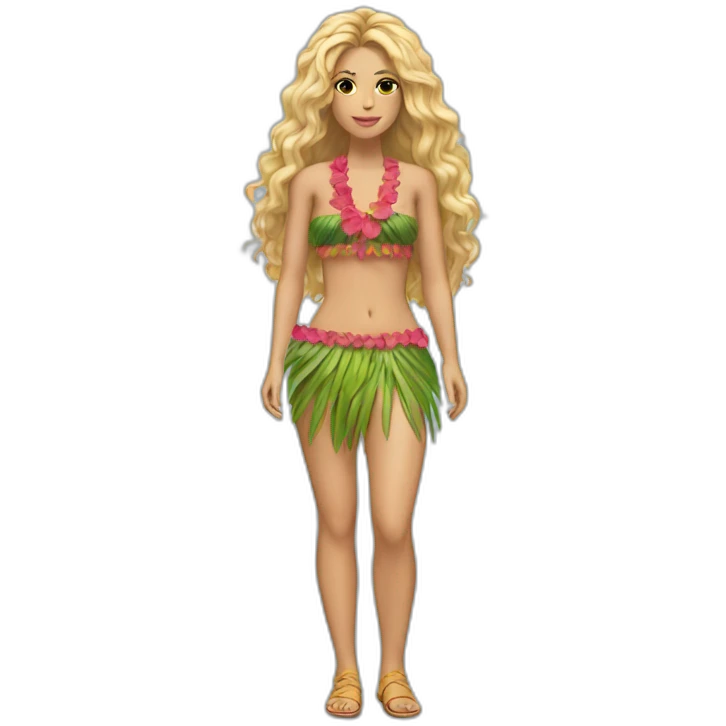 Shakira Hawaiian outfit emoji