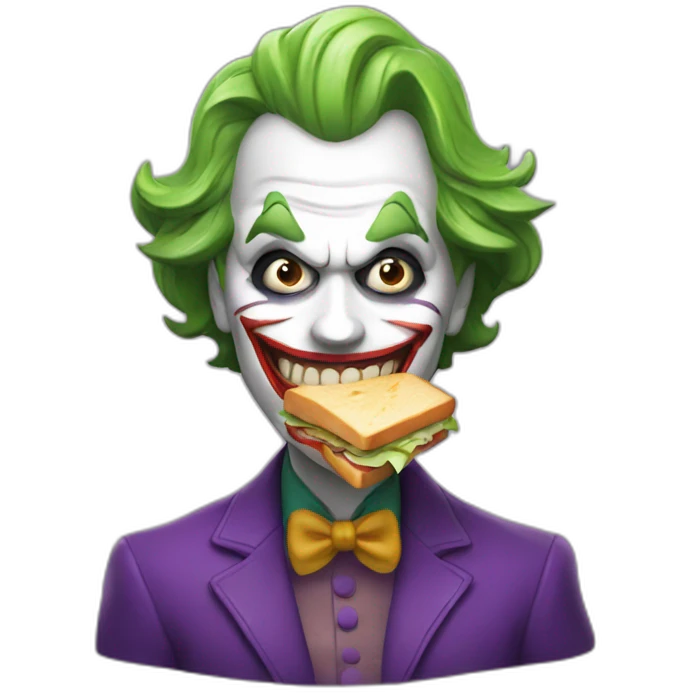 Joker with sandwich emoji