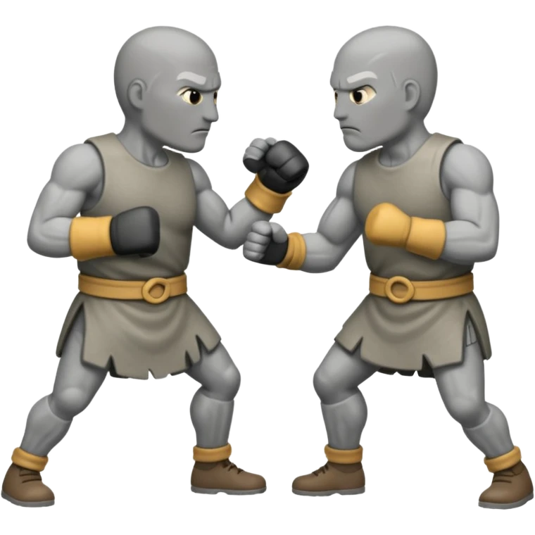 fight between two stone man  emoji