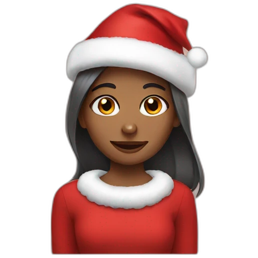 Girls Christmas emoji