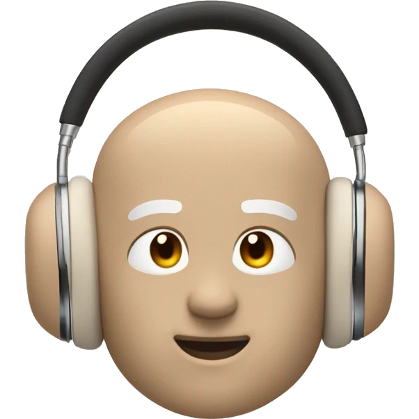 Beige coloured AirPod max headphones no human  emoji