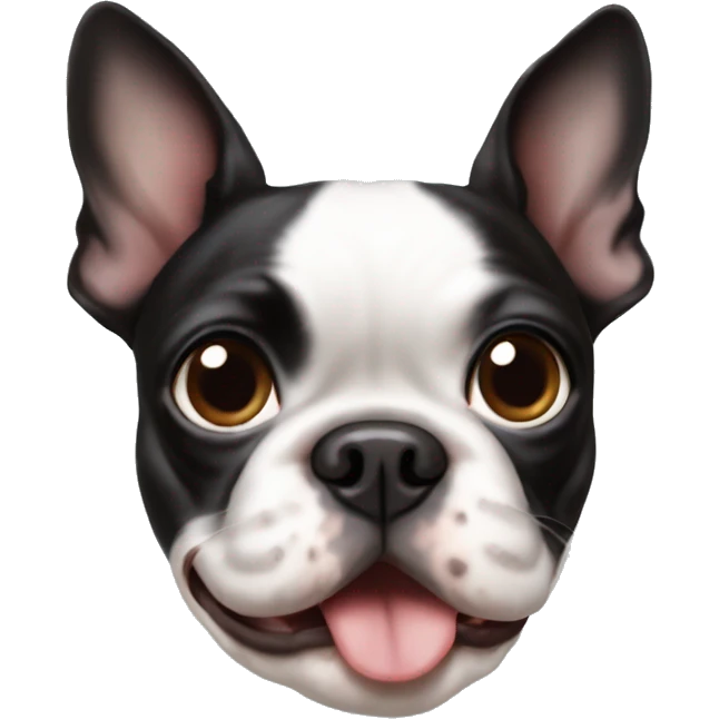 Boston terrier face emoji