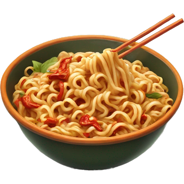 eating spicy buldak noodles  emoji