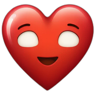 Red shining heart emoji