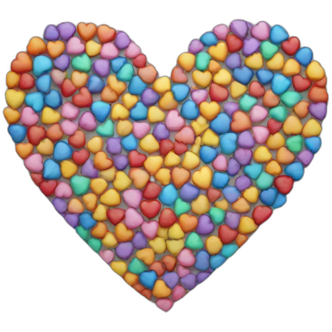 Multicolor heart emoji
