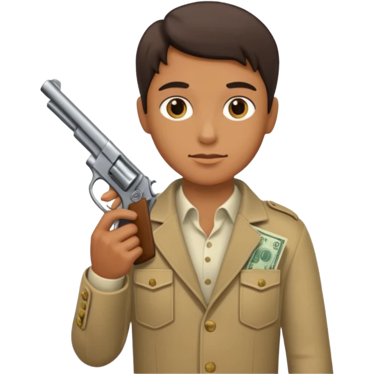 Money with gun emoji