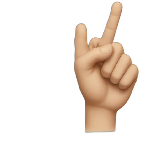 Hand pointing with finger emoji