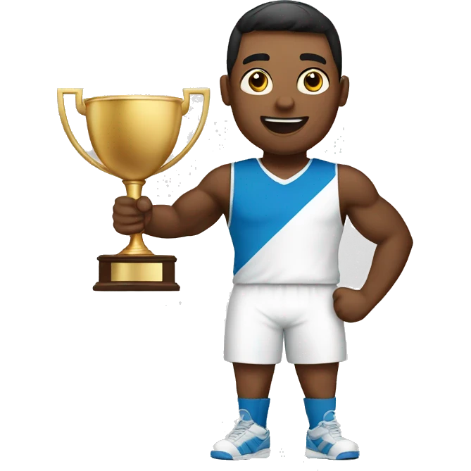 athlete with winner trophy emoji