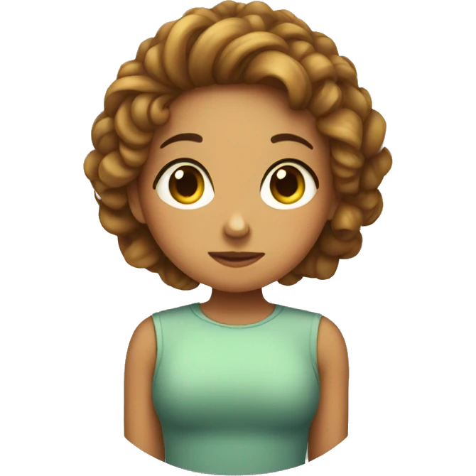 Girl in curled up ball emoji