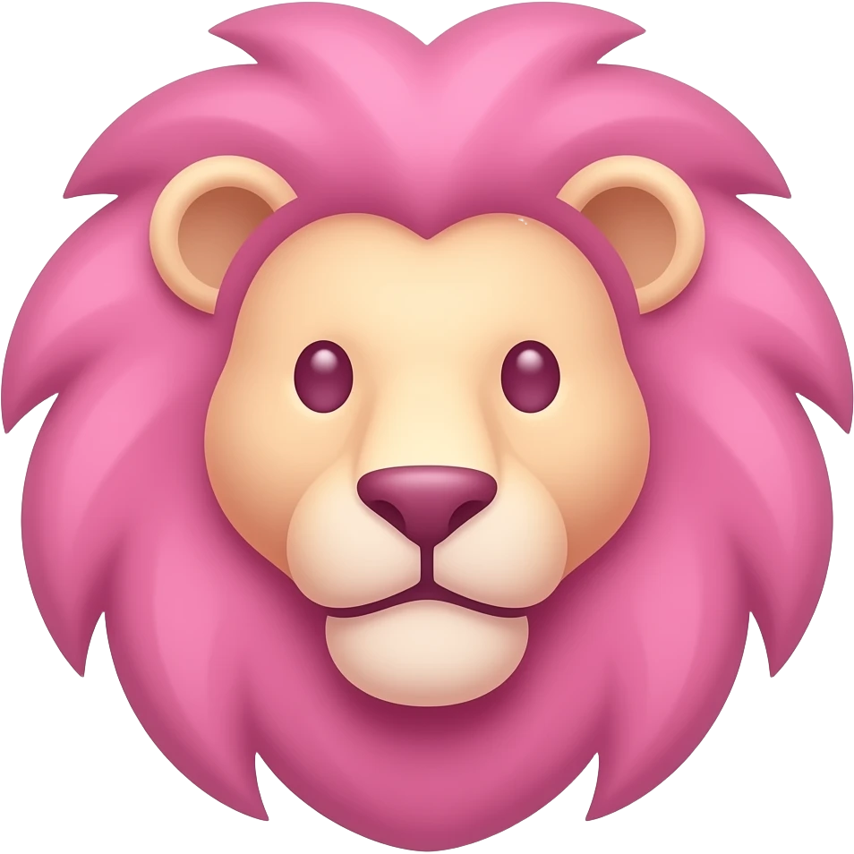 сделай эмодзи знака зодиака лев, чтобы была тематика астрологии и в розовом цвете со значком Льва по астрологии emoji