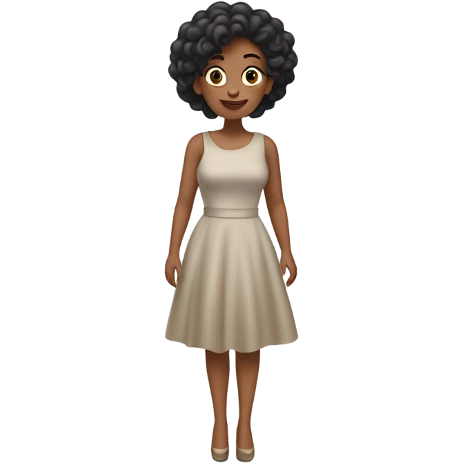 Chica morocha con vestido  emoji