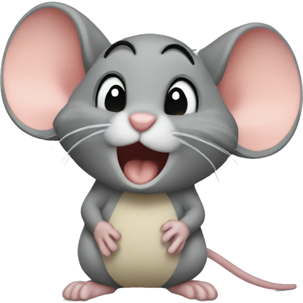 mouse cuddeling with mouse emoji