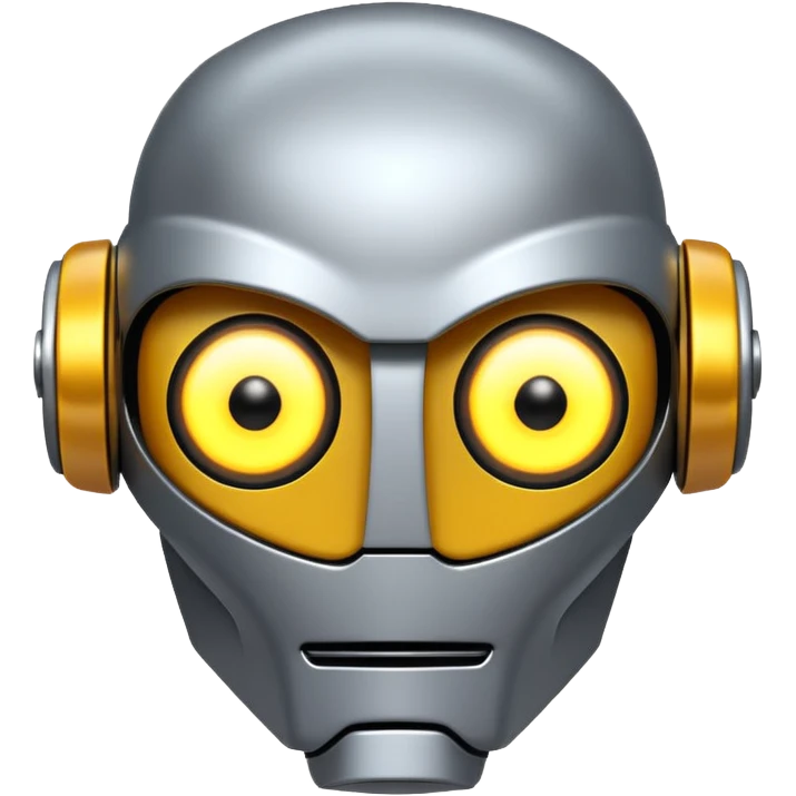 Prompt 13: "…how AI will change the job market."
Graphic: 🤖 Robot head icon (white) glowing yellow eyes.
Animation: Robot pulses with glow.
Background: Transparent.
 emoji