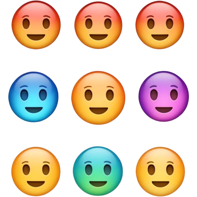 Emoji word “Metafora”, each letter as a metaphor, glossy emoji style, bright gradient, rounded vector, transparent background, PNG emoji