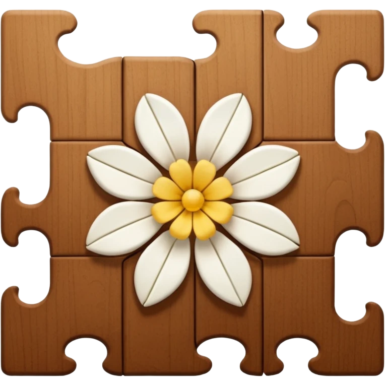 One piece of the puzzle + flower emoji