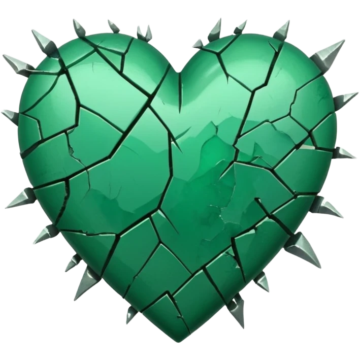 violent green broken heart emoji