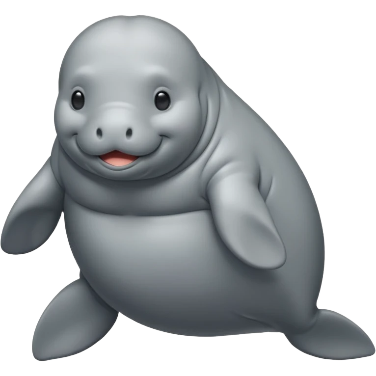 Manatee cute and fat emoji whole body emoji