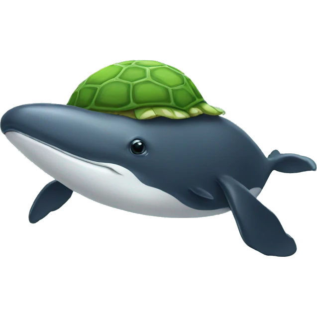 whale with turtle shell emoji