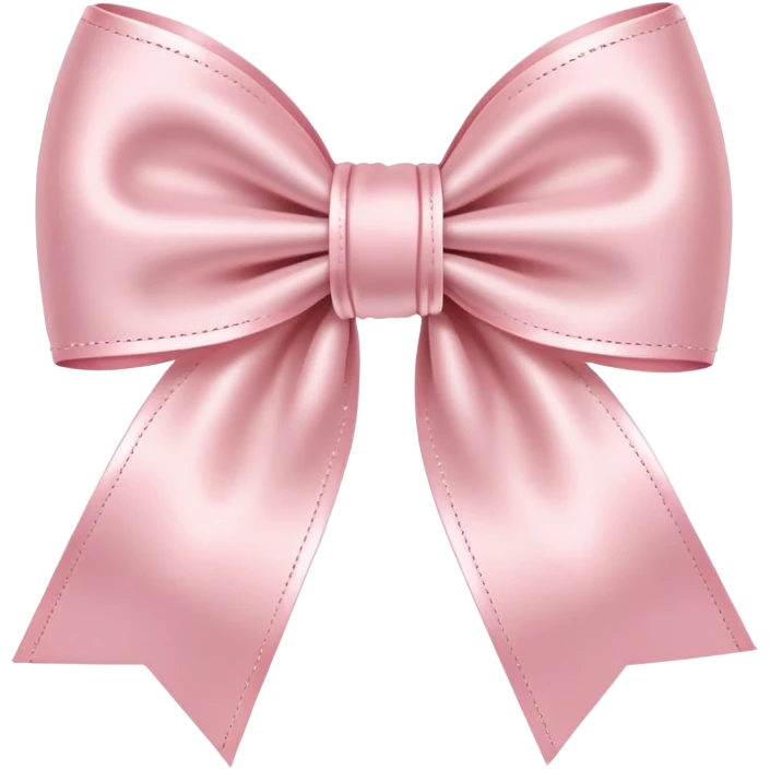 Coquette light pink bow emoji
