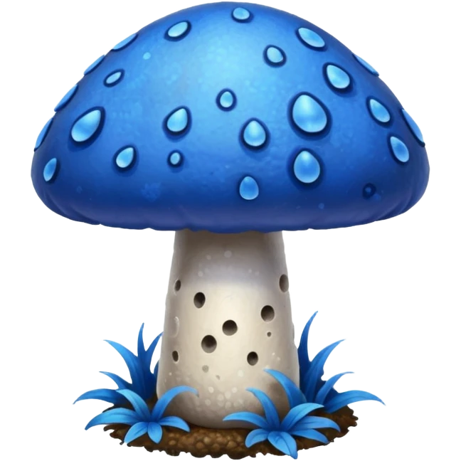 blue magic mushroom with diry emoji