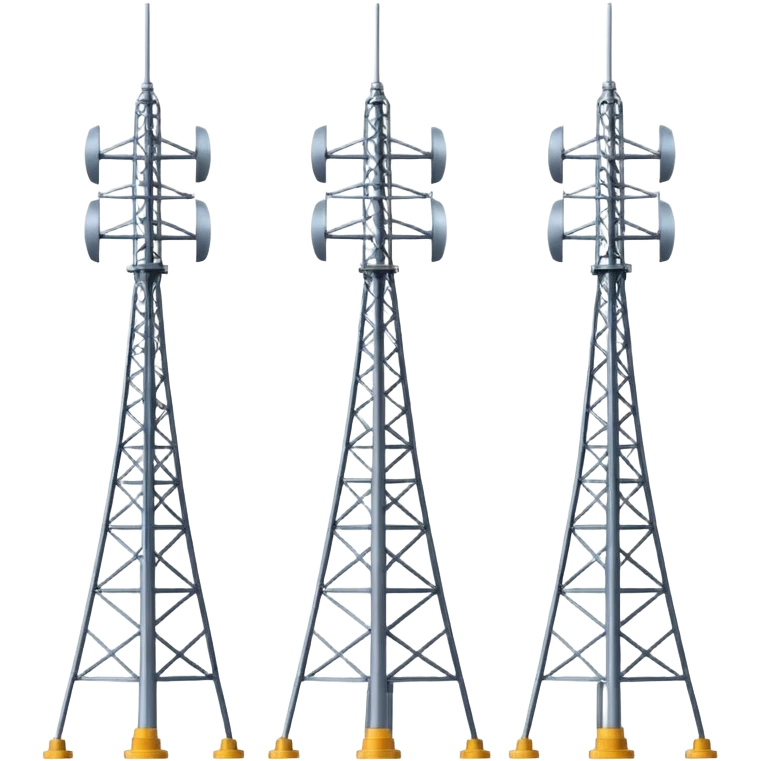 3 TORRES DE ANTENA DE ESTAÇÃO RÁDIO BASE emoji