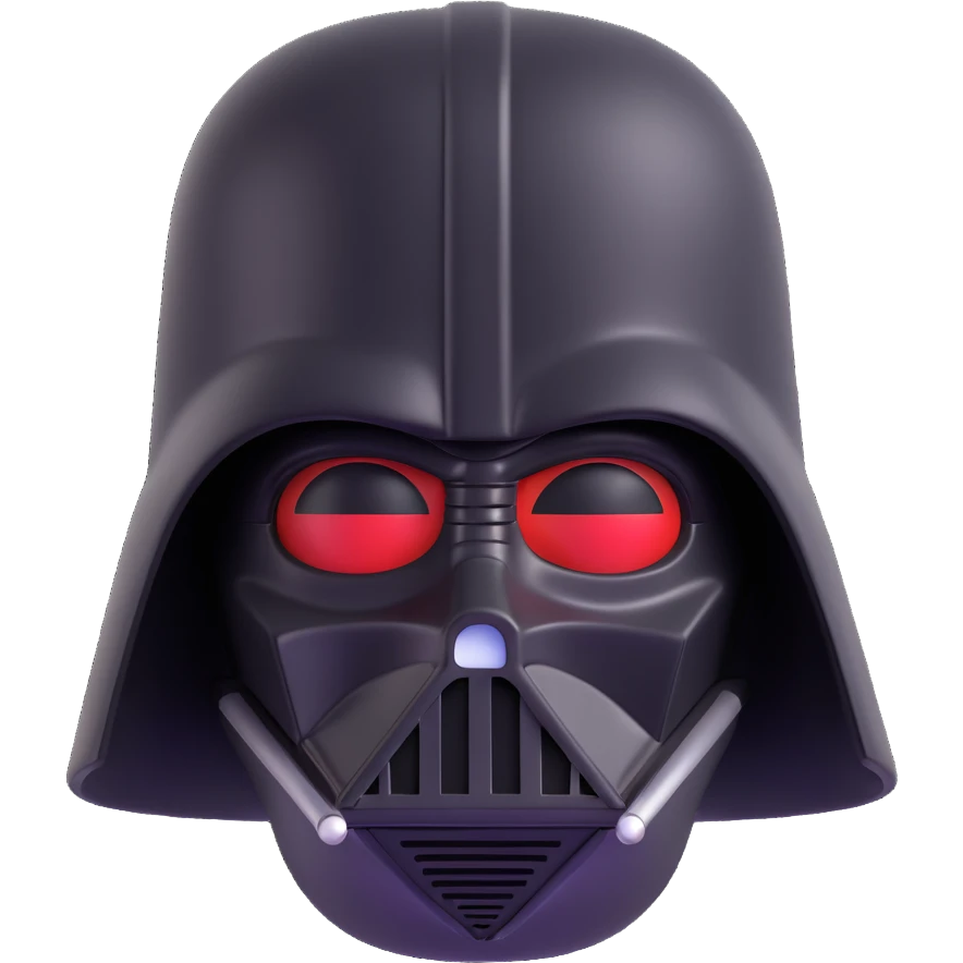 Darth Vader 3D Microsoft fluent emoji style emoji