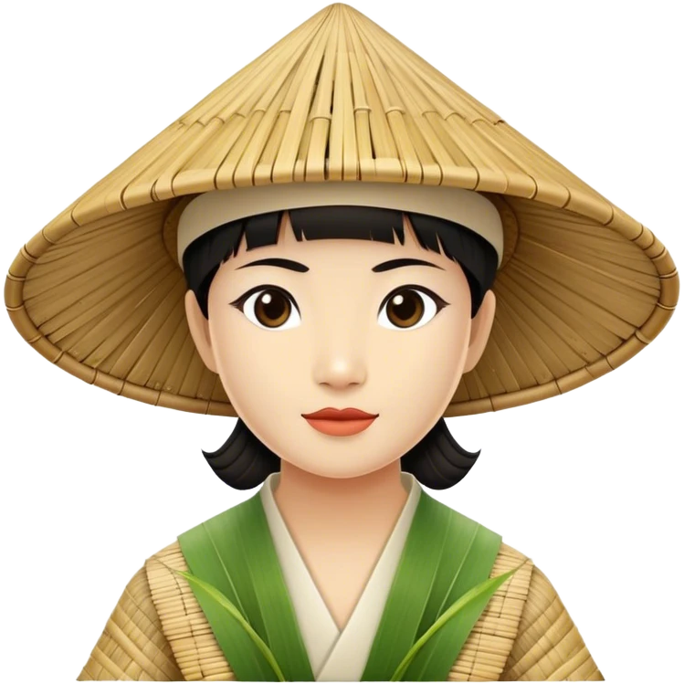 ​Cinematic Realistic Traditional Vietnamese Nón Lá, depicted as a delicately crafted conical hat made of bamboo and palm leaves with subtle texture and natural wear, evoking authentic cultural heritage, please show the hat only emoji