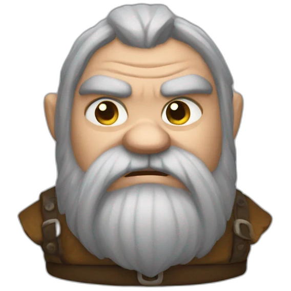 Grumpy dwarf emoji