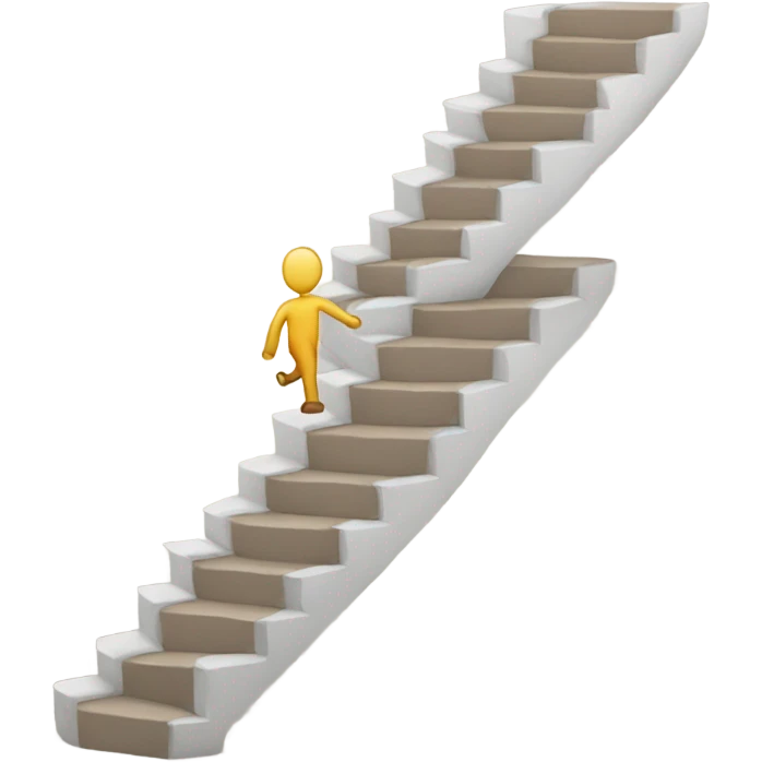 Stairs with legs emoji