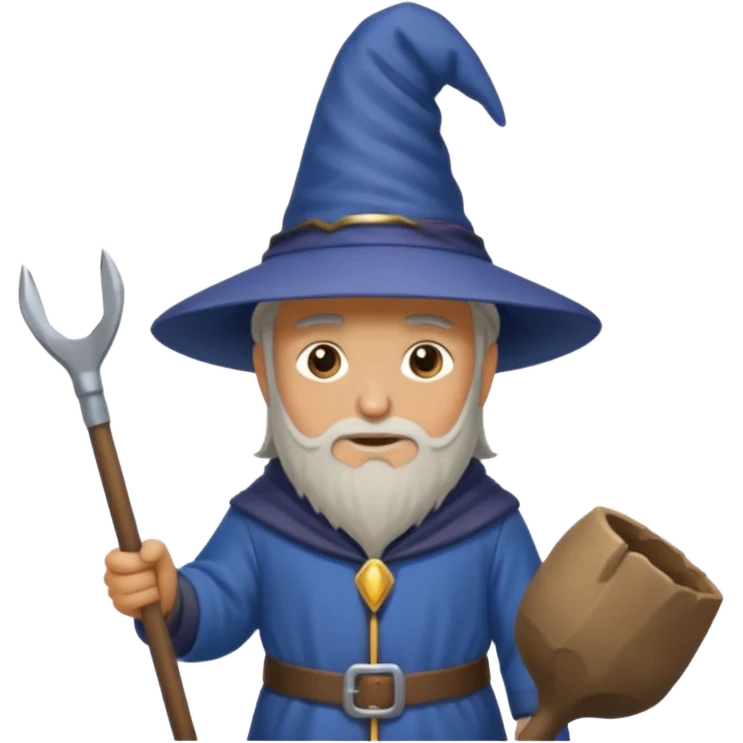 a wizard digging a hole emoji