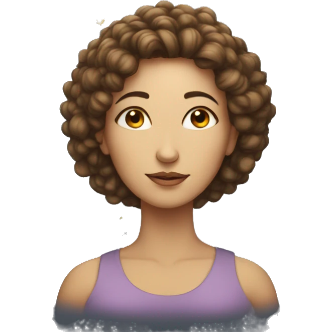 Woman with stars and equations inside her head emoji