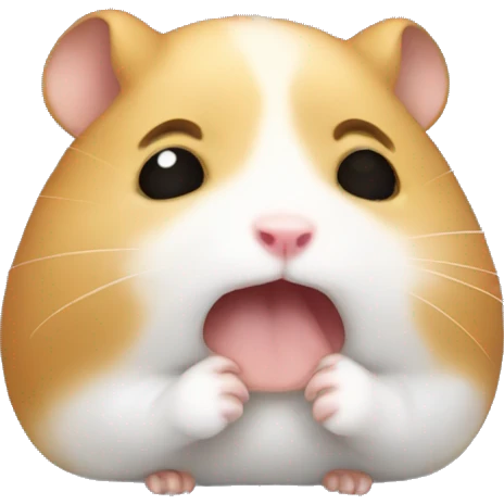 The hamster is crying emoji