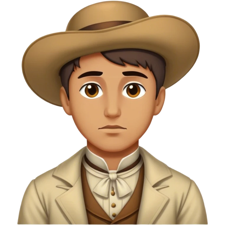 Cinematic Realistic Marko Marulić Portrait Emoji, depicted as a celebrated Croatian writer with a reflective expression and period clothing, rendered with rich textures and warm literary lighting that captures his historical influence. emoji
