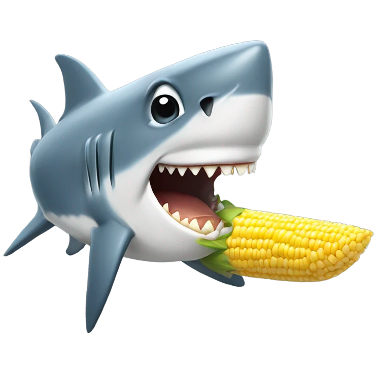 Shark eating corn  emoji