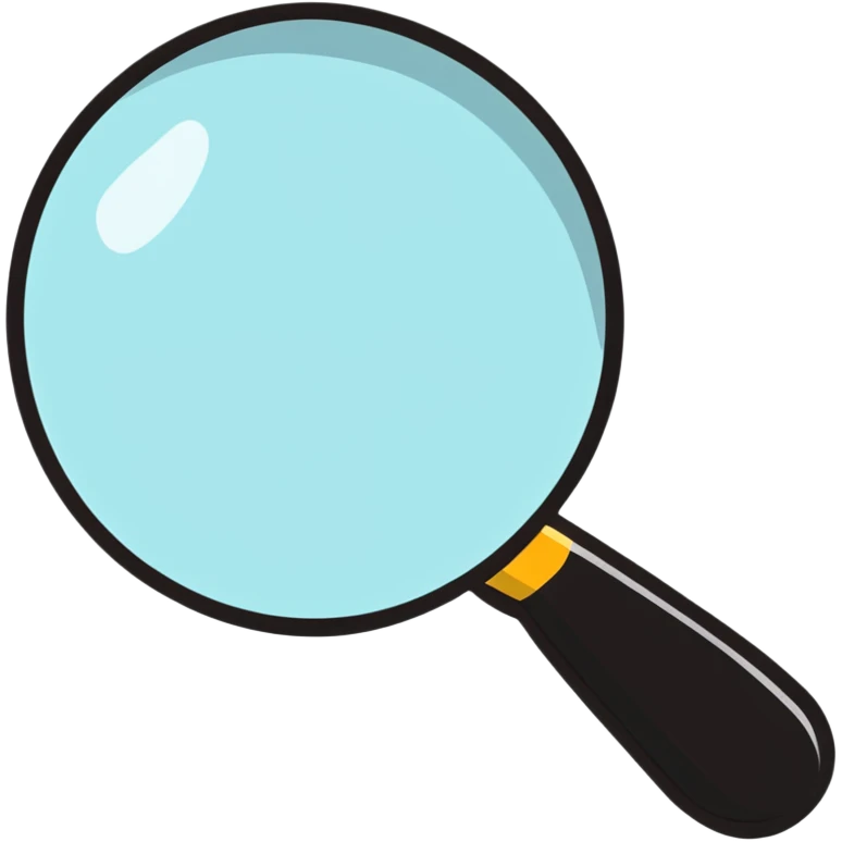 magnifying glass with handle emoji