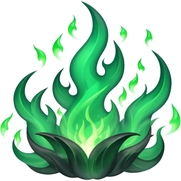 underworld with green flames emoji