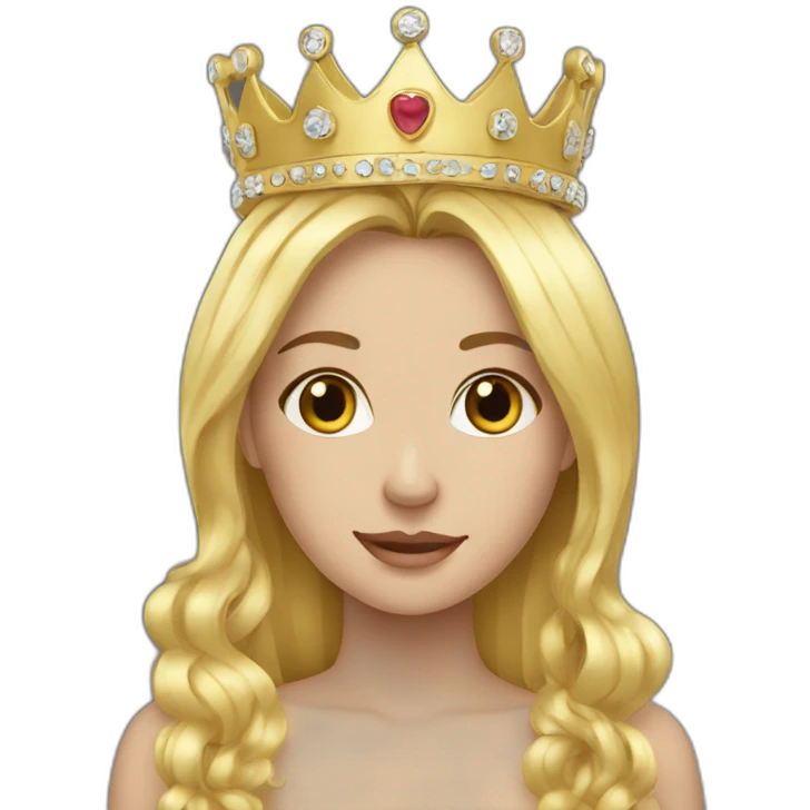 Blondegirlwithcrown emoji