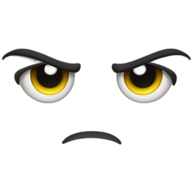 angry eyes and eyebrows without a face emoji
